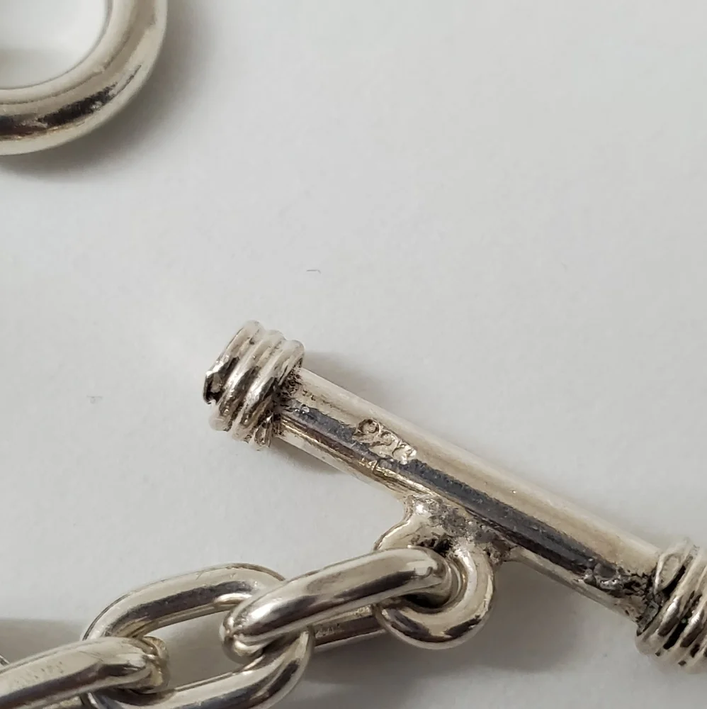 Sterling Silver 925 Circles and Linked Bracelet